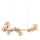 Ideal Lux - Lustre LED suspenso por cabo PERLAGE 10xG9/3W/230V 81 cm dourado/bege fumê