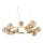 Ideal Lux - Lustre LED suspenso por cabo PERLAGE 14xG9/3W/230V Ø 85 cm dourado/bege fumê