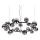 Ideal Lux - Lustre LED suspenso por cabo PERLAGE 25xG9/3W/230V 110 cm preto/fumê