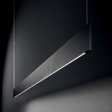 Ideal Lux - Lustre LED suspenso por cabo STEEL LED/24W/230V 3000K CRI 90 120 cm preto