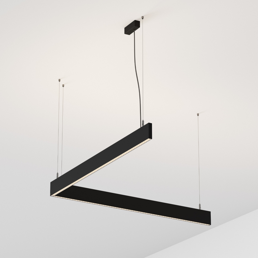 Ideal Lux - Lustre LED suspenso por cabo STEEL LED/29W/230V 4000K CRI 90 120 cm preto