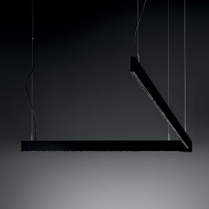 Ideal Lux - Lustre LED suspenso por cabo STEEL LED/29W/230V 4000K CRI 90 120 cm preto