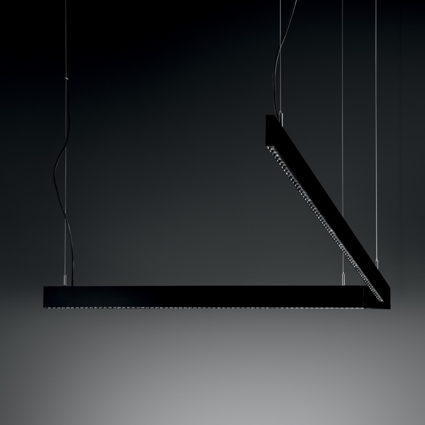 Ideal Lux - Lustre LED suspenso por cabo STEEL LED/29W/230V 4000K CRI 90 120 cm preto