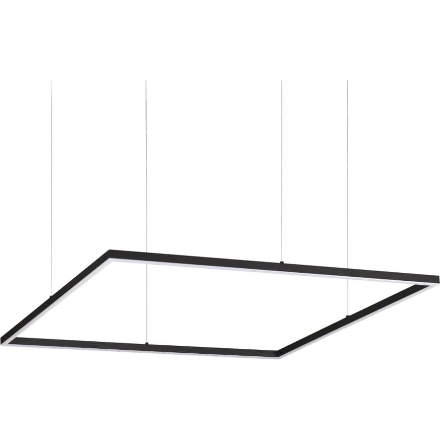 Ideal Lux - Lustre LED suspenso por cabo ORACLE SLIM LED/53W/230V 3000K CRI 90 90x90 cm preto