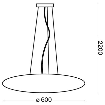 Ideal Lux - Lustre pendente em cabo GLORY 5xE27/60W/230V Ø 60 cm branco