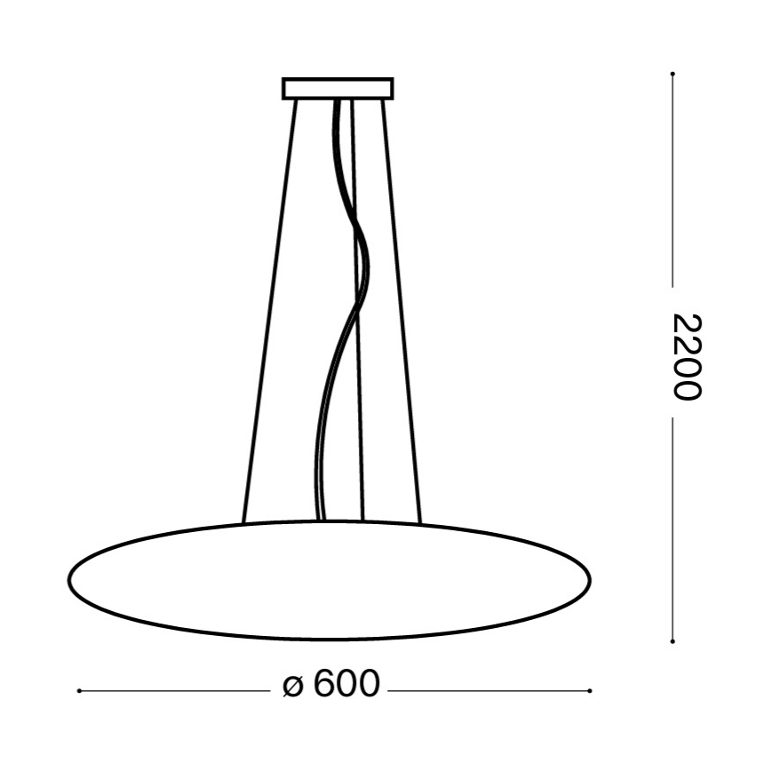Ideal Lux - Lustre pendente em cabo GLORY 5xE27/60W/230V Ø 60 cm branco