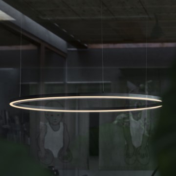 Ideal Lux - Lustre pendente LED dimerizável em cabo ORACLE SLIM LED/42W/230V 3000K CRI 90 Ø 90 cm preto