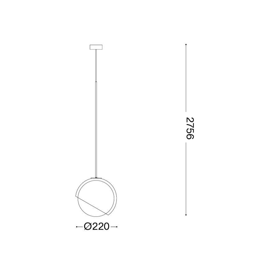 Ideal Lux - Lustre suspenso em cabo BLOOM 1xE27/42W/230V diâmetro 22 cm dourado/bege fumê