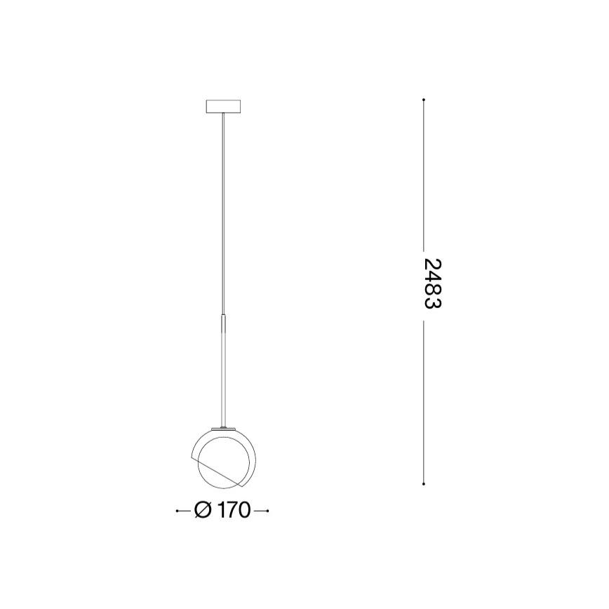 Ideal Lux - Lustre suspenso em cabo BLOOM 1xE27/42W/230V Ø 17 cm dourado/bege fumê