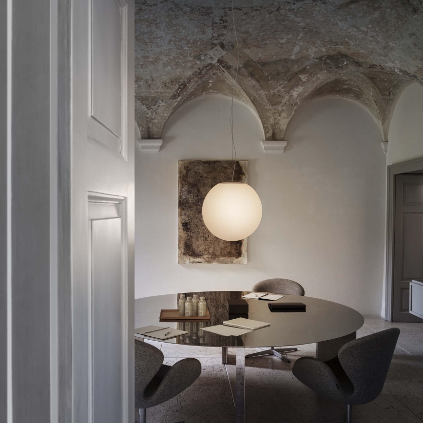Ideal Lux - Lustre suspenso em cabo MAPA 1xE27/42W/230V Ø 20 cm branco