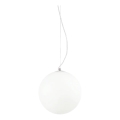 Ideal Lux - Lustre suspenso em cabo MAPA 1xE27/42W/230V Ø 30 cm branco