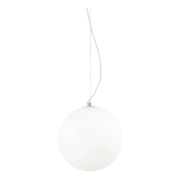 Ideal Lux - Lustre suspenso em cabo MAPA 1xE27/42W/230V Ø 30 cm branco