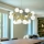 Ideal Lux - Lustre suspenso em cabo NODI 15xE14/28W/230V Ø 105 cm latão/branco