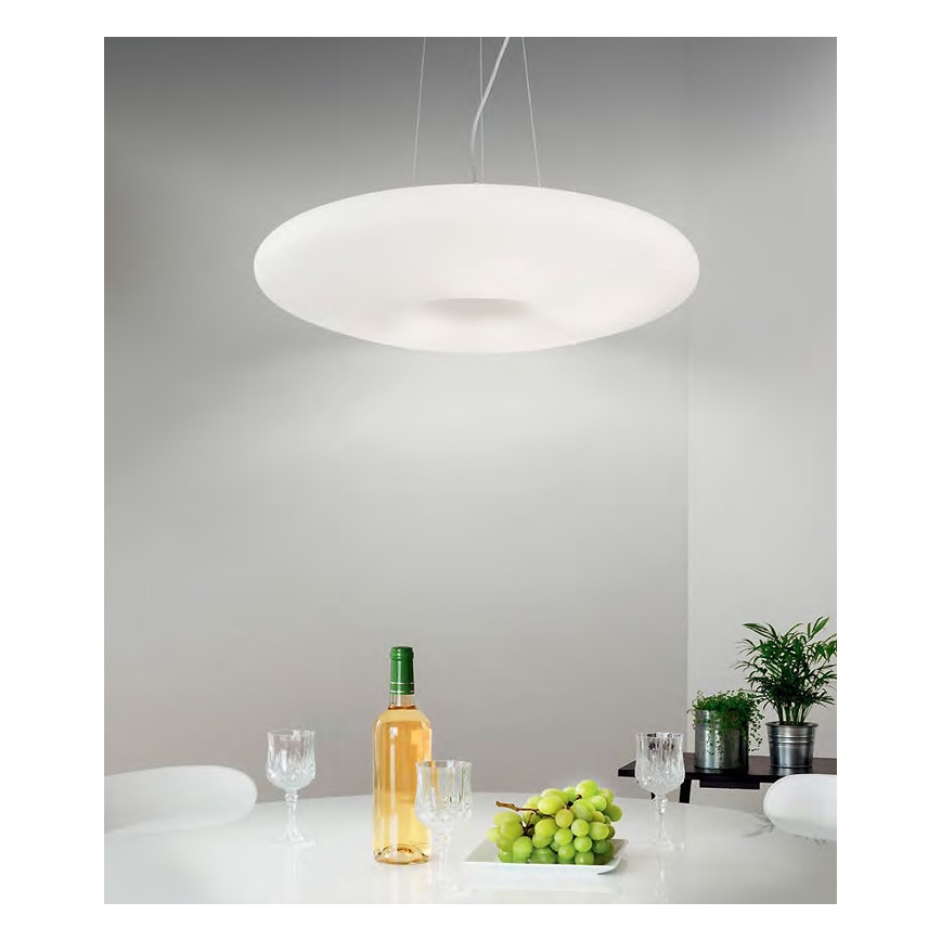 Ideal Lux - Lustre suspenso GLORY 3xE27/60W/230V Ø 50 cm branco