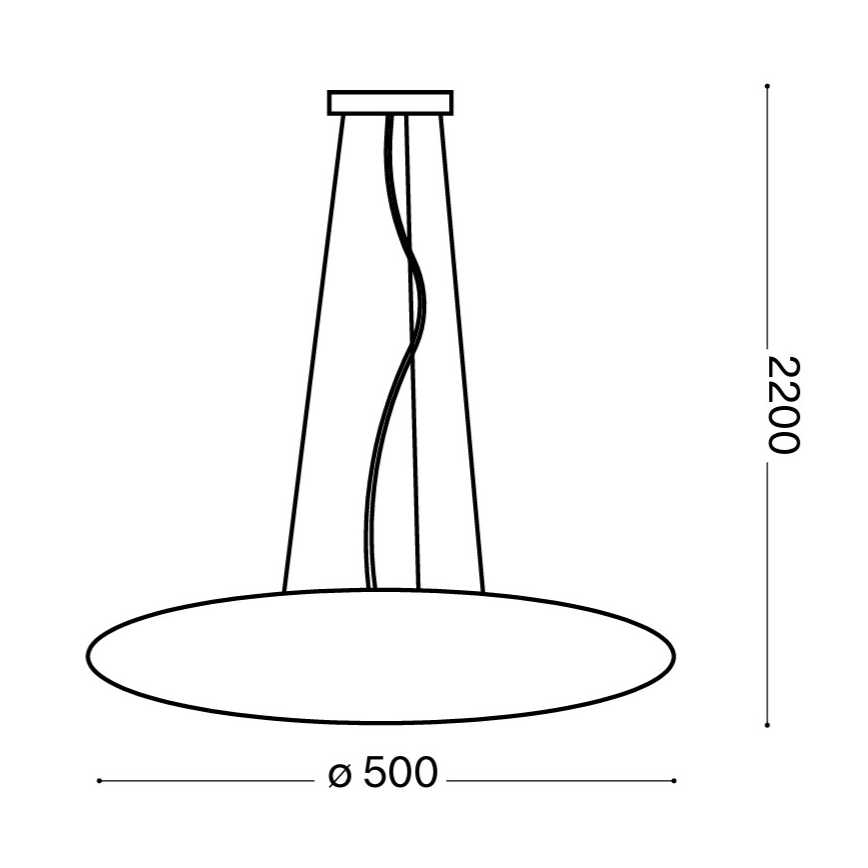 Ideal Lux - Lustre suspenso GLORY 3xE27/60W/230V Ø 50 cm branco