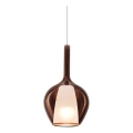 Ideal Lux - Lustre suspenso KALIQUE 1xE27/42W/230V Ø 18 cm, cobre fumê
