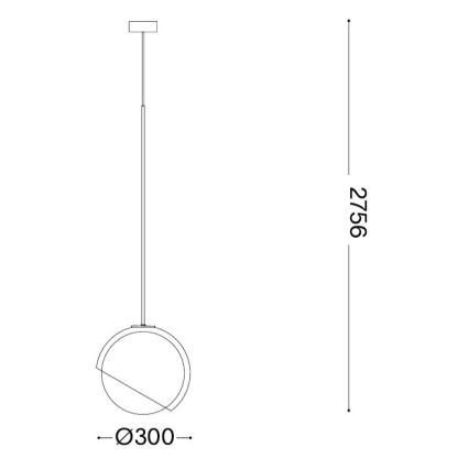 Ideal Lux - Lustre suspenso com cabo BLOOM 1xE27/42W/230V Ø 30 cm dourado/bege fumê