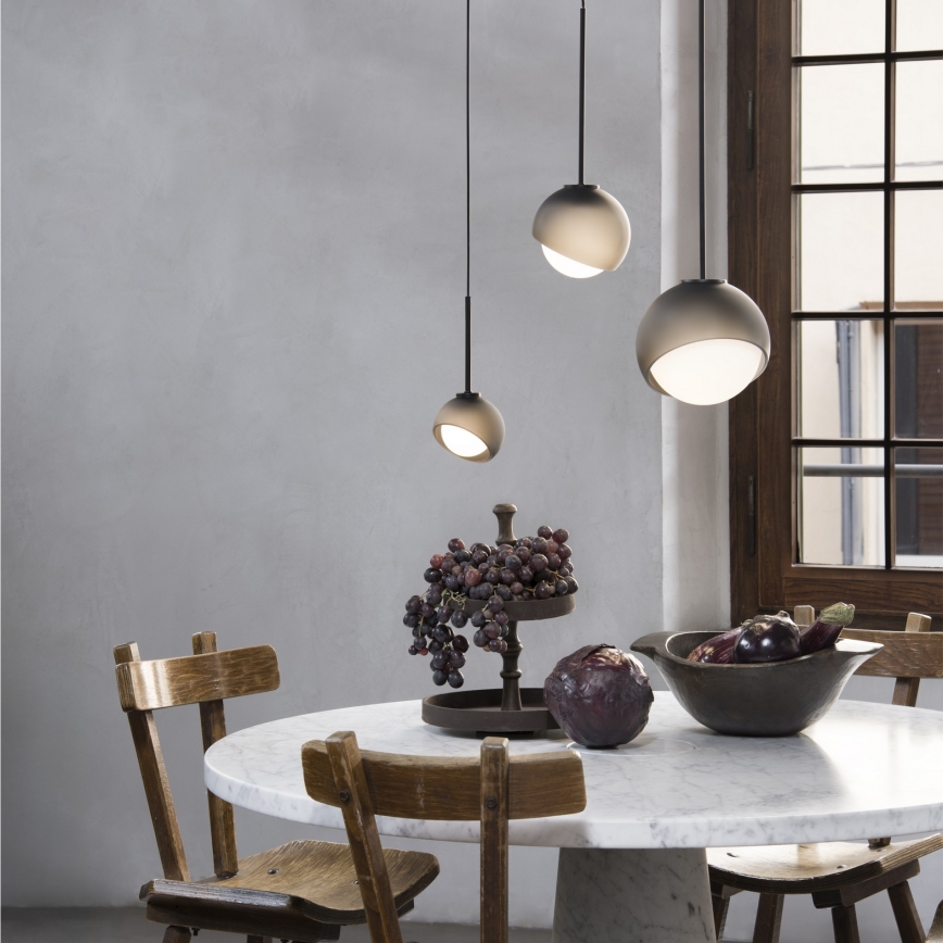 Ideal Lux - Lustre suspenso por cabo BLOOM 1xE27/42W/230V Ø 17 cm preto