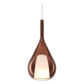 Ideal Lux - Lustre suspenso por cabo KALIQUE 1xE27/42W/230V diâmetro 18 cm cobre fumê