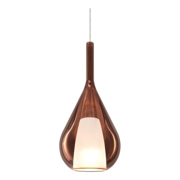 Ideal Lux - Lustre suspenso por cabo KALIQUE 1xE27/42W/230V diâmetro 18 cm cobre fumê