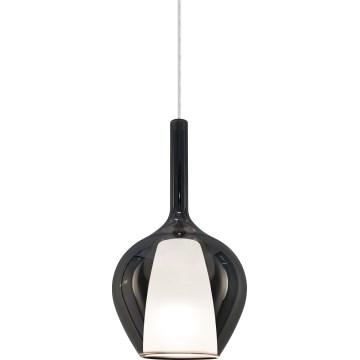 Ideal Lux - Lustre suspenso por cabo KALIQUE 1xE27/42W/230V Ø 18 cm, preto fumê