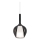 Ideal Lux - Lustre suspenso por cabo KALIQUE 1xE27/42W/230V Ø 18 cm, preto fumê