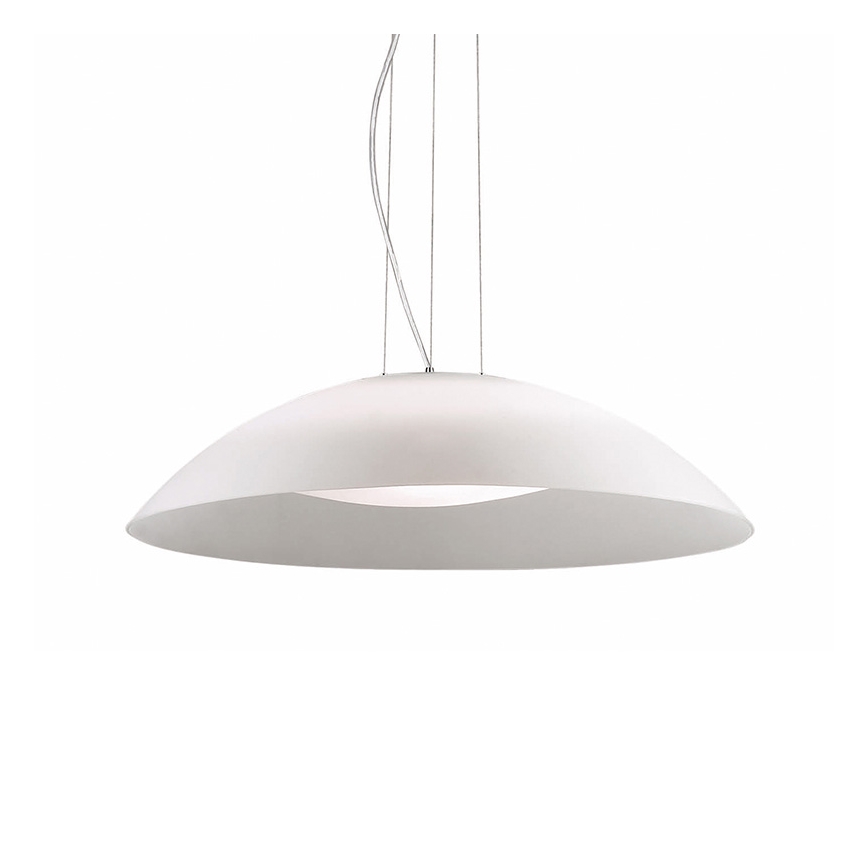 Ideal Lux - Lustre suspenso por cabo LENA 3xE27/60W/230V Ø 64 cm branco