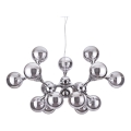 Ideal Lux - Lustre suspenso por cabo NODI, 15 soquetes E14, 28 W, 230 V, Ø 105 cm, acabamento cromado brilhante