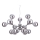 Ideal Lux - Lustre suspenso por cabo NODI, 15 soquetes E14, 28 W, 230 V, Ø 105 cm, acabamento cromado brilhante