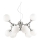 Ideal Lux - Lustre suspenso por cabo NODI 9xE14/28W/230V Ø 80 cm cromado brilhante/branco