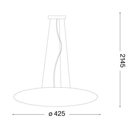Ideal Lux - Lustre suspenso por cabo SMARTIES 3xE27/42W/230V Ø 42,5 cm branco