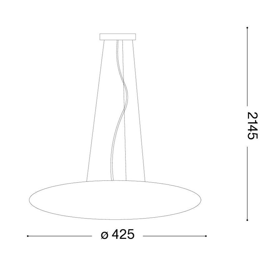 Ideal Lux - Lustre suspenso por cabo SMARTIES 3xE27/42W/230V Ø 42,5 cm branco