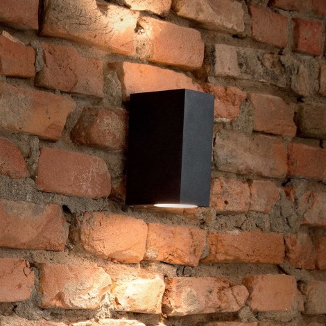 Ideal Lux - Luz de parede de exterior 2xE27/28W/230V preto antigo IP44