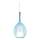 Ideal Lux - Pendente com cabo KALIQUE 1xE27/42W/230V Ø 18 cm azul fumê