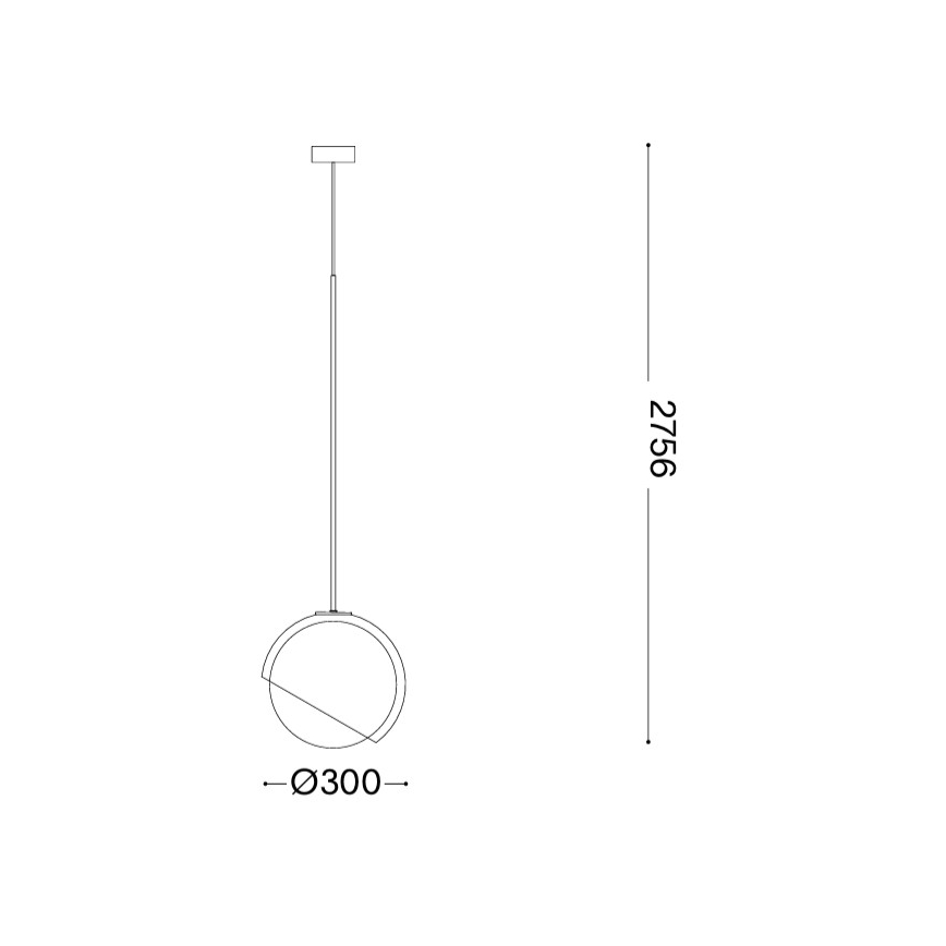 Ideal Lux - Pendente em cabo BLOOM 1xE27/42W/230V Ø 30 cm preto