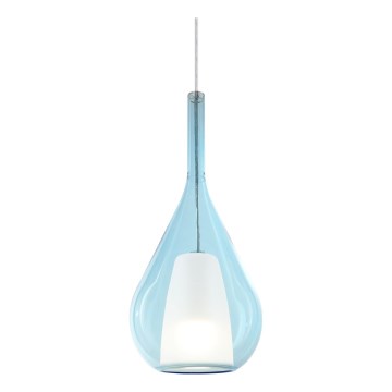 Ideal Lux - Pendente em cabo KALIQUE 1xE27/42W/230V Ø 18 cm azul fumê