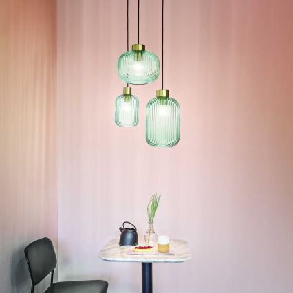 Ideal Lux - Pendente em cabo MINT 1xE27/60W/230V, diâmetro 14 cm, verde