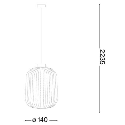 Ideal Lux - Pendente em cabo MINT 1xE27/60W/230V, diâmetro 14 cm, verde