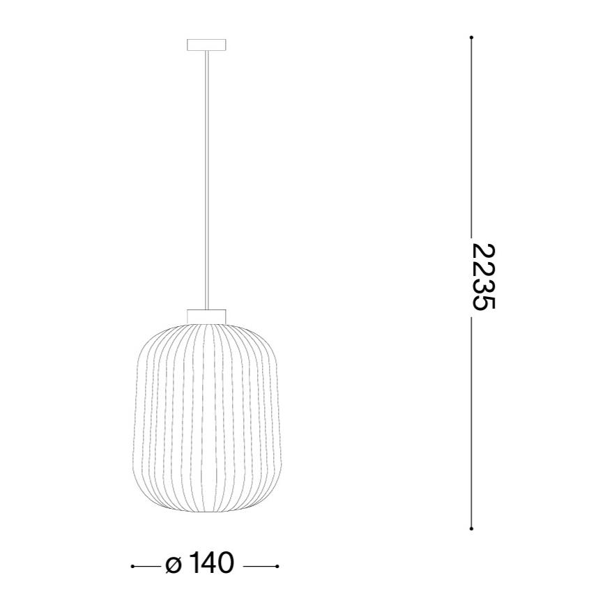 Ideal Lux - Pendente em cabo MINT 1xE27/60W/230V, diâmetro 14 cm, verde