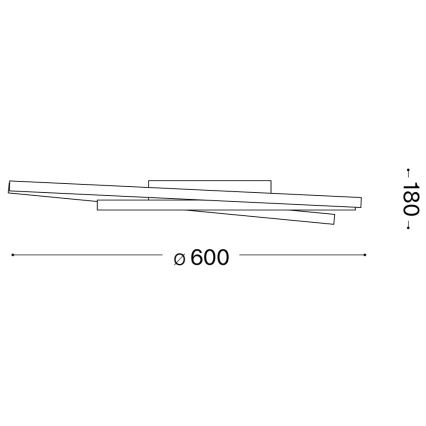 Ideal Lux - Luminária de teto LED dimerizável OZ LED/48W/230V diâmetro 60 cm CRI 90 branca