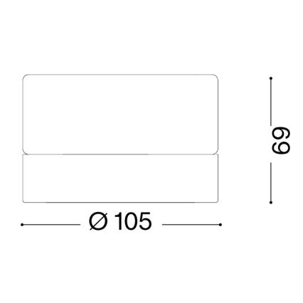 Ideal Lux - Plafon LED para casa de banho LOLLY 1xGX53/9W/230V Ø 10,5 cm dourado/bege fumê