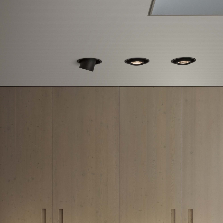 Ideal Lux - Foco de embutir LED NOVA, 6W/230V, 3000K, CRI 90, Ø 6,8 cm, preto