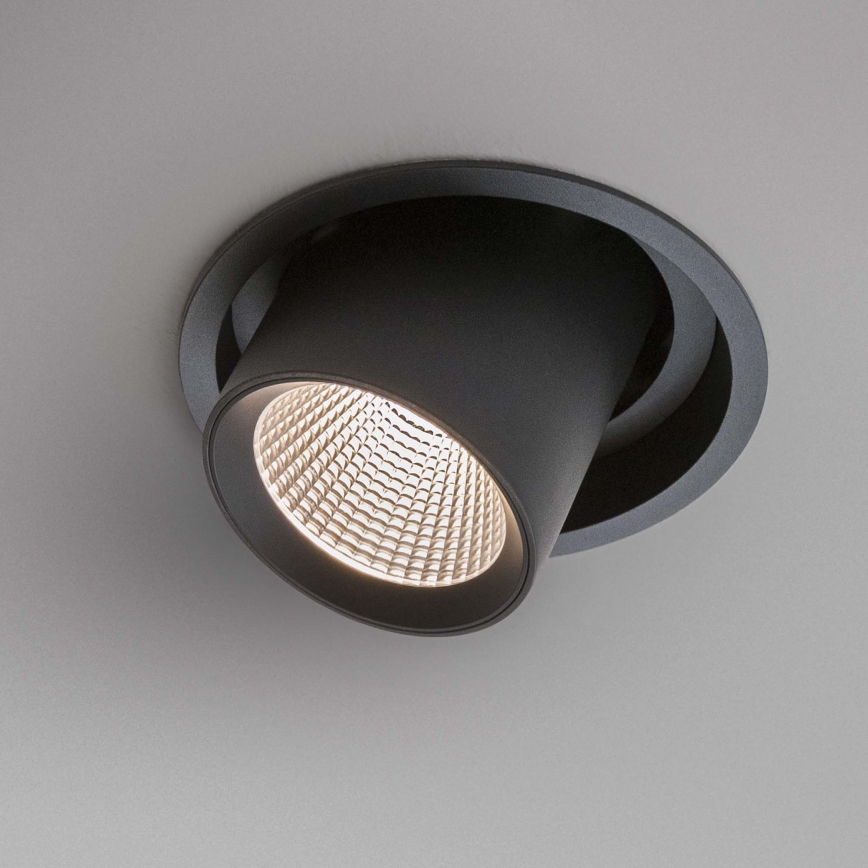 Ideal Lux - Foco de embutir LED NOVA, 6W/230V, 3000K, CRI 90, Ø 6,8 cm, preto