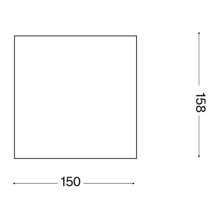Ideal Lux - Spot de exterior TECHO 1xGU10/20W/230V 15x15 cm IP54 branco