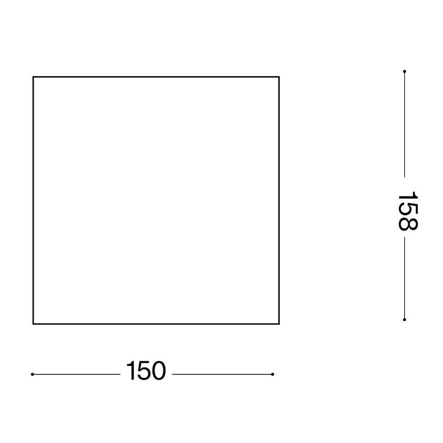Ideal Lux - Spot de exterior TECHO 1xGU10/20W/230V 15x15 cm IP54 branco