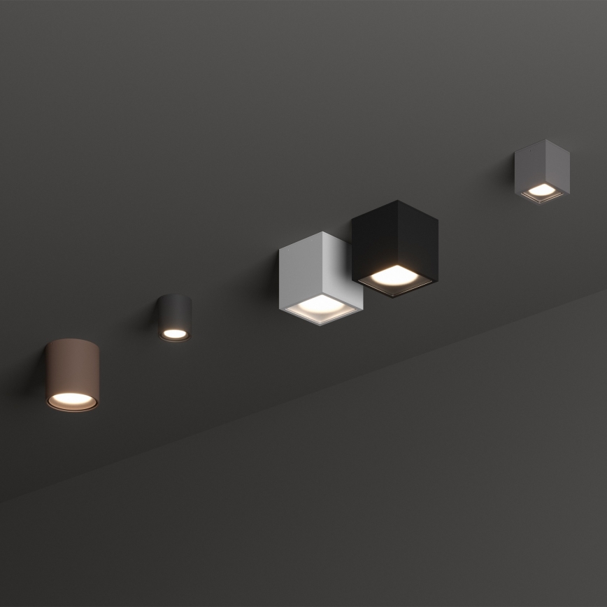 Ideal Lux - Spot de exterior TECHO 1xGU10/20W/230V 15x15 cm IP54 preto