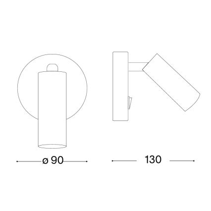 Ideal Lux - Spot de parede LED PAGE LED/3W/230V CRI 90 branco