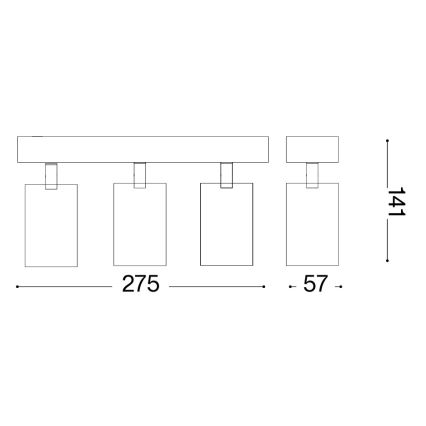 Ideal Lux - Spot LED DYNAMITE 3xGU10/7W/230V CRI 90 latão