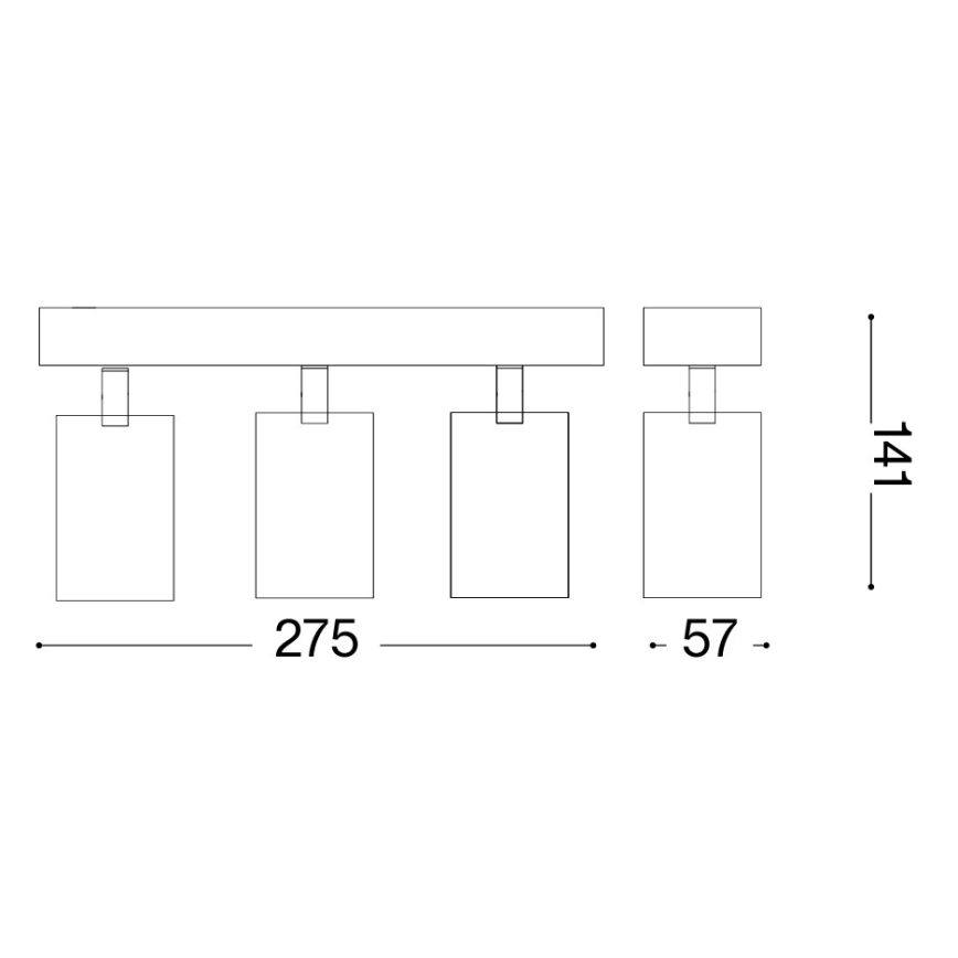 Ideal Lux - Spot LED DYNAMITE 3xGU10/7W/230V CRI 90 latão