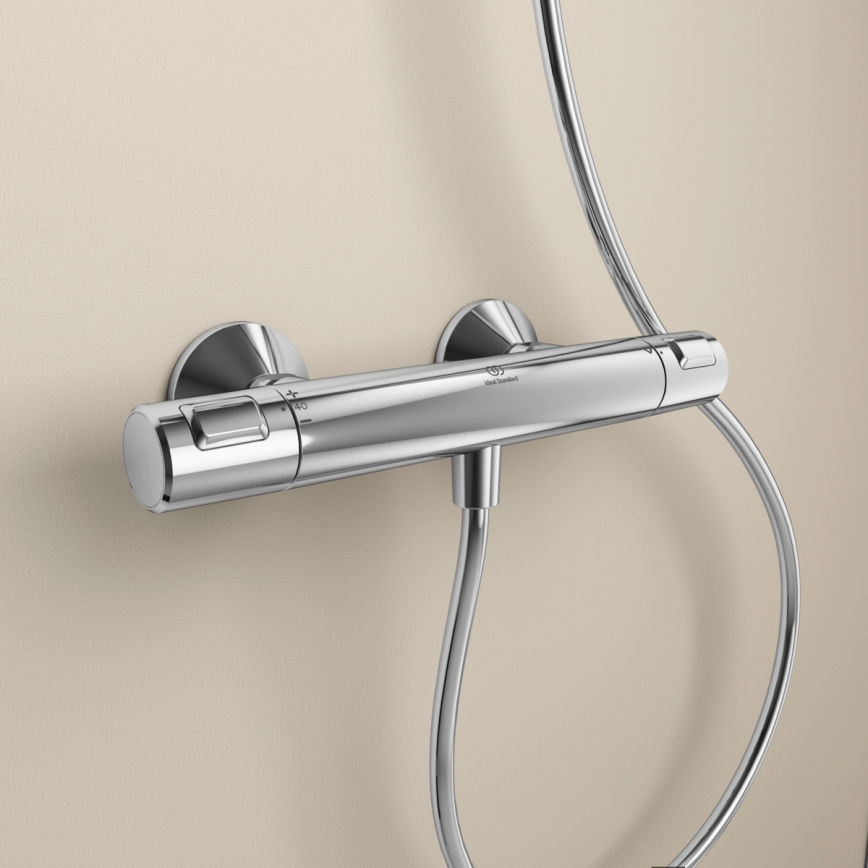 Ideal Standard A7201AA - Misturador termostático de duche CERATHERM T25, cromado brilhante